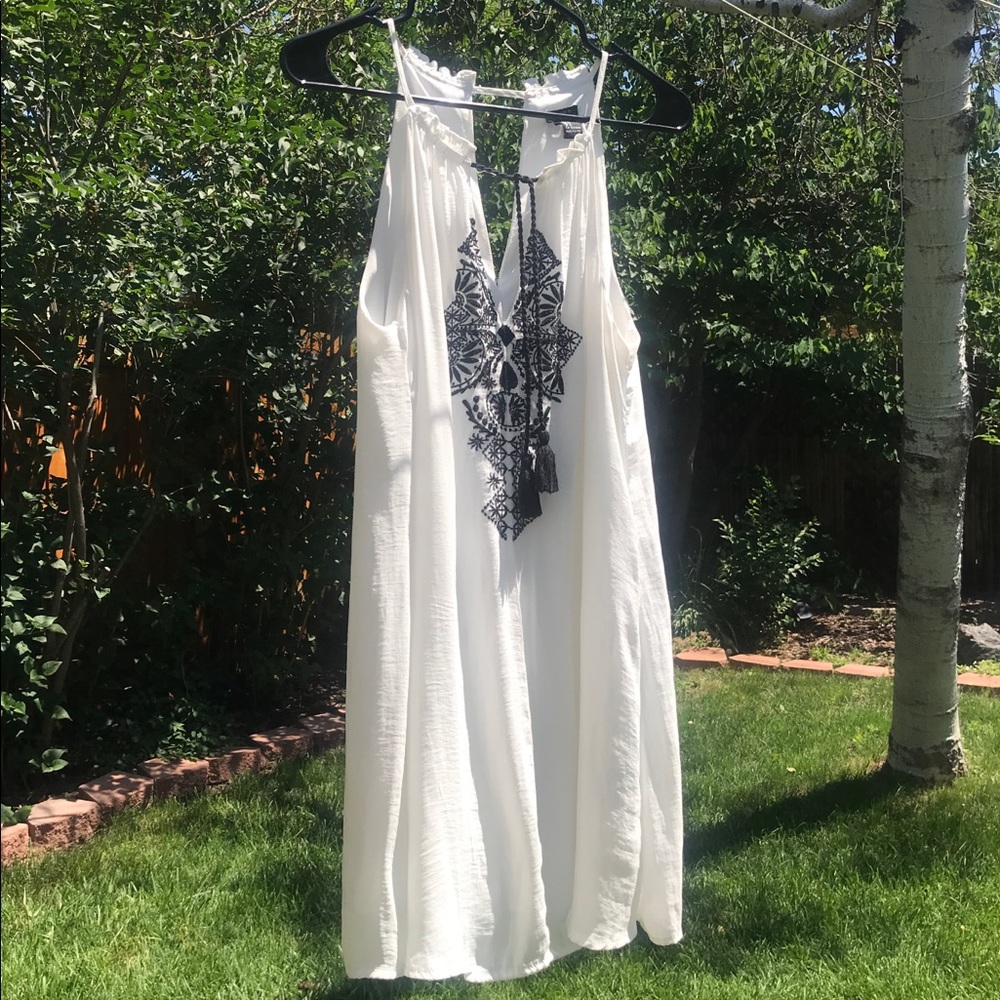 Embroidered Slip Dress